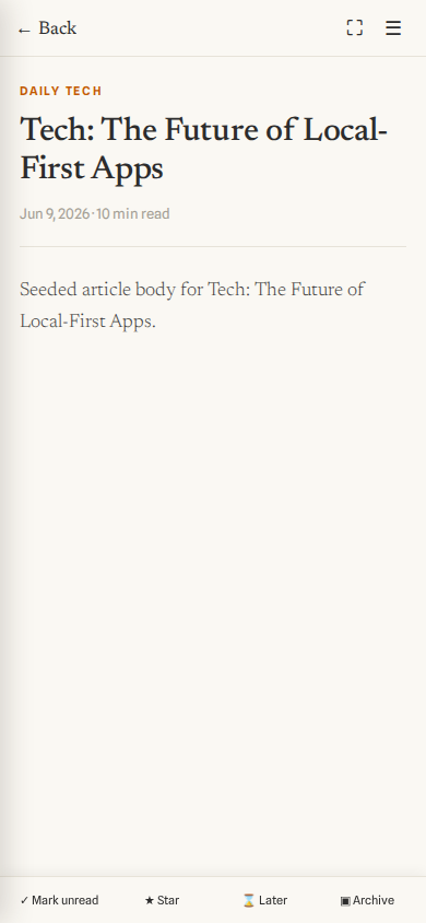 An article open on mobile.
